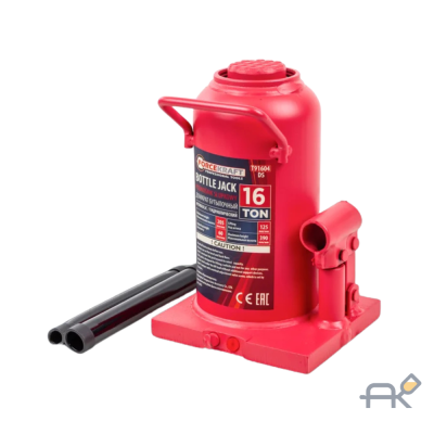 Домкрат бутылочный 16т с клапаном (h min-227мм. h max-427мм) (FK-T91604(DS))